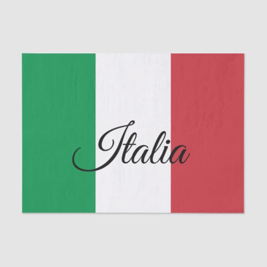 イタリアとイタリアン国旗のティッシュペーパー/ファッション文字 薄葉紙 (正面)