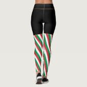 イタリアとイタリアン国旗のファッション、旅行/スポーツファン レギンス (裏面)