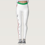 イタリアとイタリアン国旗のファッション、旅行/スポーツファンLe レギンス (正面)