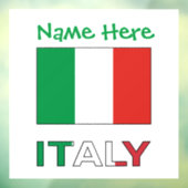 イタリアとイタリアン国旗の緑の個人用設定 ウィンドウサイン (シート3)