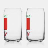 イタリアとイタリアン国旗の緑の個人用設定 ガラス缶 (左)