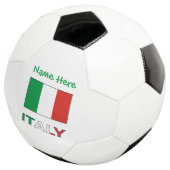 イタリアとイタリアン国旗の緑の個人用設定 サッカーボール (3/4)