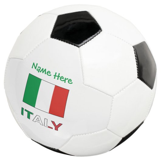 イタリアとイタリアン国旗の緑の個人用設定 サッカーボール (3/4)