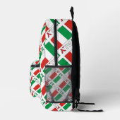 イタリアとイタリアン国旗の緑の個人用設定 プリントバックパック (右)