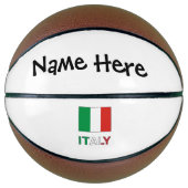 イタリアとイタリア国旗にあなたの名前 バスケットボール (正面)