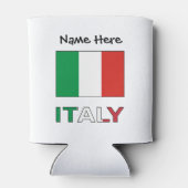 イタリアとイタリア国旗にあなたの名前 缶クーラー (裏面)