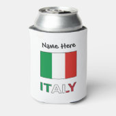 イタリアとイタリア国旗にあなたの名前 缶クーラー (缶裏面)