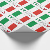 イタリアとイタリア国旗のタイル ラッピングペーパー (角)