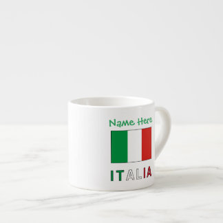 イタリアとイタリア国旗の緑のカスタマイズ エスプレッソカップ