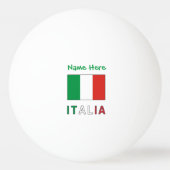 イタリアとイタリア国旗の緑のカスタマイズ 卓球ボール (正面)