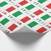 イタリアとイタリア国旗 ラッピングペーパー (角)