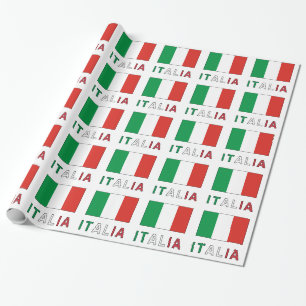 イタリアとイタリア国旗 ラッピングペーパー