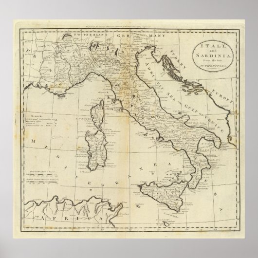 イタリアとサルデーニャ ポスター (正面)