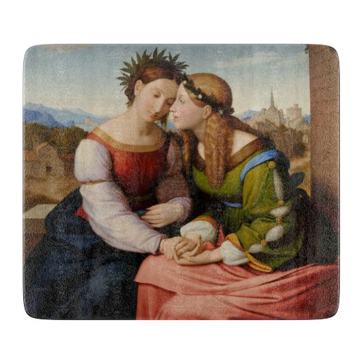 イタリアとドイツ（姉妹としてのイタリアとドイツ） カッティングボード (正面)