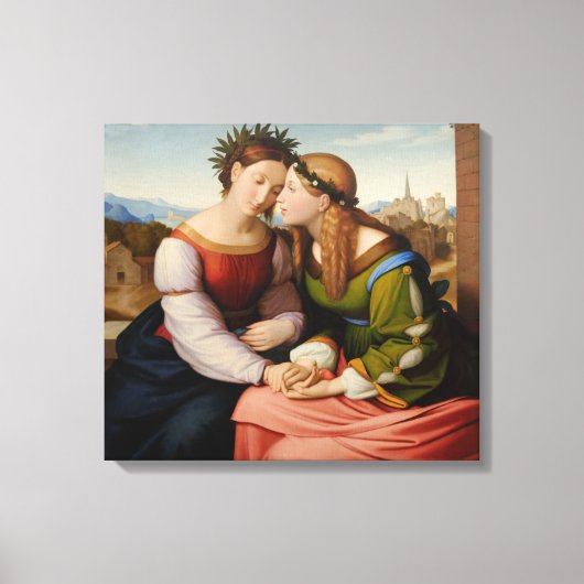 イタリアとドイツ（姉妹としてのイタリアとドイツ） キャンバスプリント (正面)