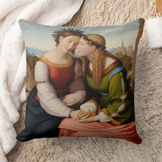 イタリアとドイツ(姉妹としてのイタリアとドイツ) クッション (ブランケット)