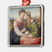 イタリアとドイツ（姉妹としてのイタリアとドイツ） メタルオーナメント (左)