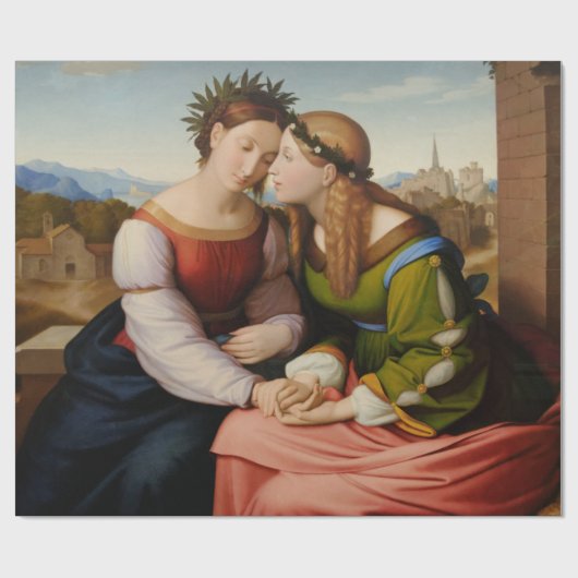 イタリアとドイツ（姉妹としてのイタリアとドイツ） ラッピングペーパー (フラット)