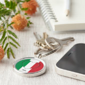 イタリアとハートイタリアン、フラグファッション/スポーツ キーホルダー (側面)