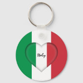 イタリアとハートイタリアン、国旗のファッション/スポーツ キーホルダー (裏面)