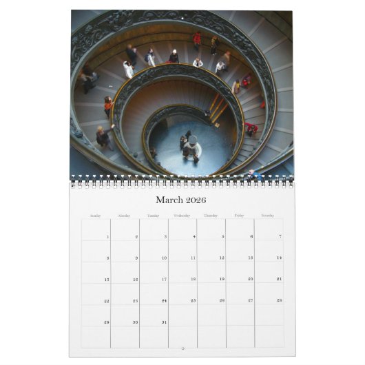 イタリアとバチカン市2025 カレンダー (3月 2026)