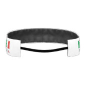 イタリアと名前入りのイタリア国旗 アスレチックヘッドバンド (裏面)