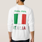 イタリアと名前入りのイタリア国旗 スウェットシャツ (裏面)