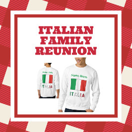 イタリアと名前入りのイタリア国旗 スウェットシャツ