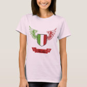イタリアによってはヴィンテージの旗が飛びました Tシャツ (正面)