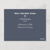 イタリアにアパートホテル – ミニコレクタブルプリント ポストカード (裏面)