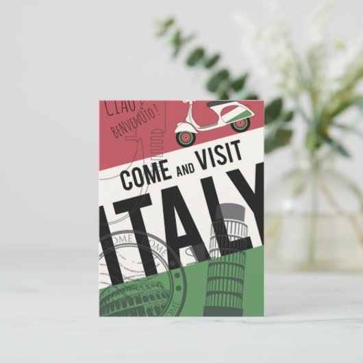 イタリアに来て訪問しよう ポストカード (スタンド正面)
