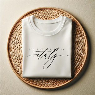 イタリアに行きたい トラベエレガントル引用文 Tシャツ