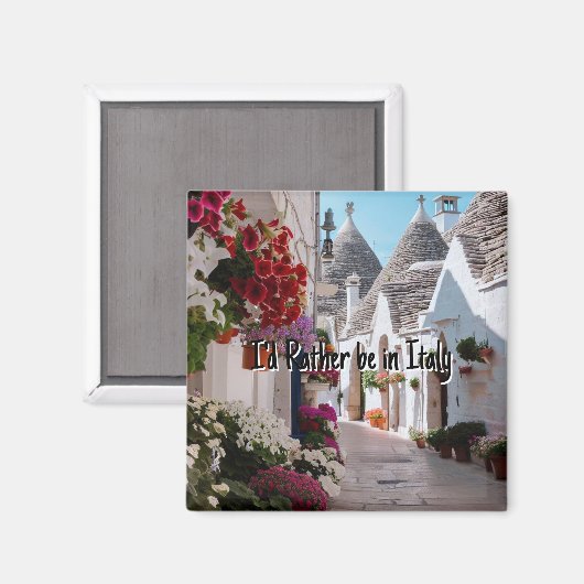 「イタリアに行きたい」磁石 マグネット (正面/裏面)