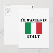 イタリアに行って欲しい ポストカード (正面/裏面)