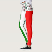 イタリアのおもしろいなイタリアンな旗il Tricoloreのタイポグラフィ レギンス (左)