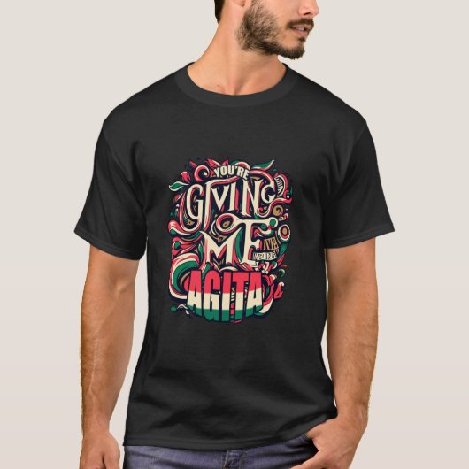 イタリアのおもしろ格言 - 胃が痛くなるわ Tシャツ (正面)