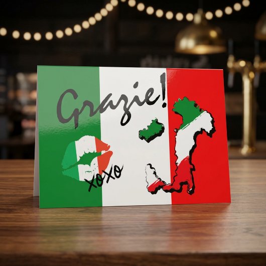 イタリアのお礼カード Grazie サンキューカード