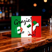 イタリアのお礼カード Grazie サンキューカード