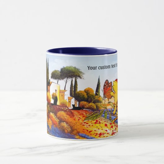 イタリアのかわいい芸術的ねこマグカップ マグカップ (中央)