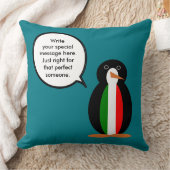 イタリアのしゃべるペンギンさんカスタマイズ商品 クッション (ブランケット)