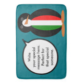 イタリアのしゃべるペンギンさんカスタマイズ商品 バスマット (正面縦)