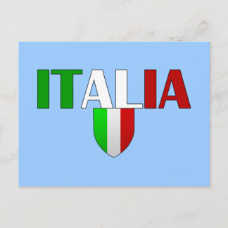 イタリアのためのイタリアの盾のイタリアのロゴ国旗 ポストカード