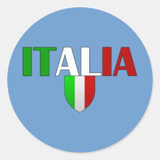 イタリアのためのイタリアの盾のイタリアのロゴ国旗 ラウンドシール