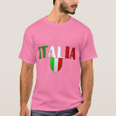 イタリアのためのイタリアの盾のイタリアのロゴ国旗 Tシャツ (正面)