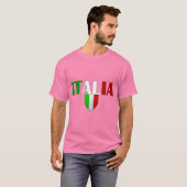 イタリアのためのイタリアの盾のイタリアのロゴ国旗 Tシャツ (正面フル)