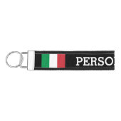 イタリアのためのカスタムでイタリアンな旗の手首のkeychain リストバンドキーホルダー (鍵左)
