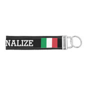 イタリアのためのカスタムでイタリアンな旗の手首のkeychain リストバンドキーホルダー (鍵右)