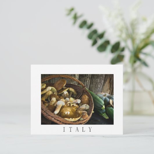 イタリアのはがきに秋の食べ物はまだ生きている ポストカード (スタンド正面)