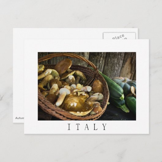 イタリアのはがきに秋の食べ物はまだ生きている ポストカード (正面/裏面)