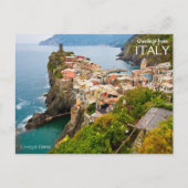 イタリアのはがきチンケ・テールからの挨拶 ポストカード (正面)